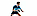 Ein Handballspieler in einem blauen Trikot hält den Handball in der rechten Hand. Er sucht sich einen Spieler, zu dem er den Ball werfen kann.