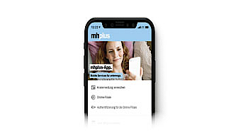 mhplus Smartphone 2FA Schritt 2