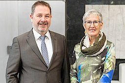 Die Vorsitzende des Verwaltungsrats Christa Wagner und ihr Stellvertreter Wolfgang Findeis.