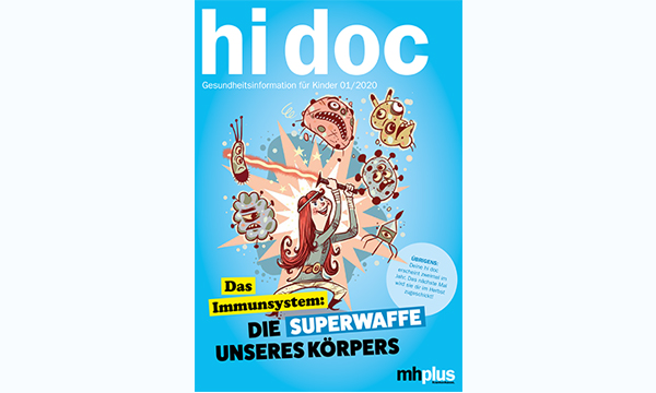 Das Cover der hidoc. Das ist das Kundenmagazin für unsere jungen Versicherten.